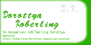 dorottya koberling business card